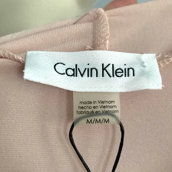 Calvin Klein Blush Pink Layering Shell/Tank Top Sleeveless Blouse Medium - Picture 6 of 11